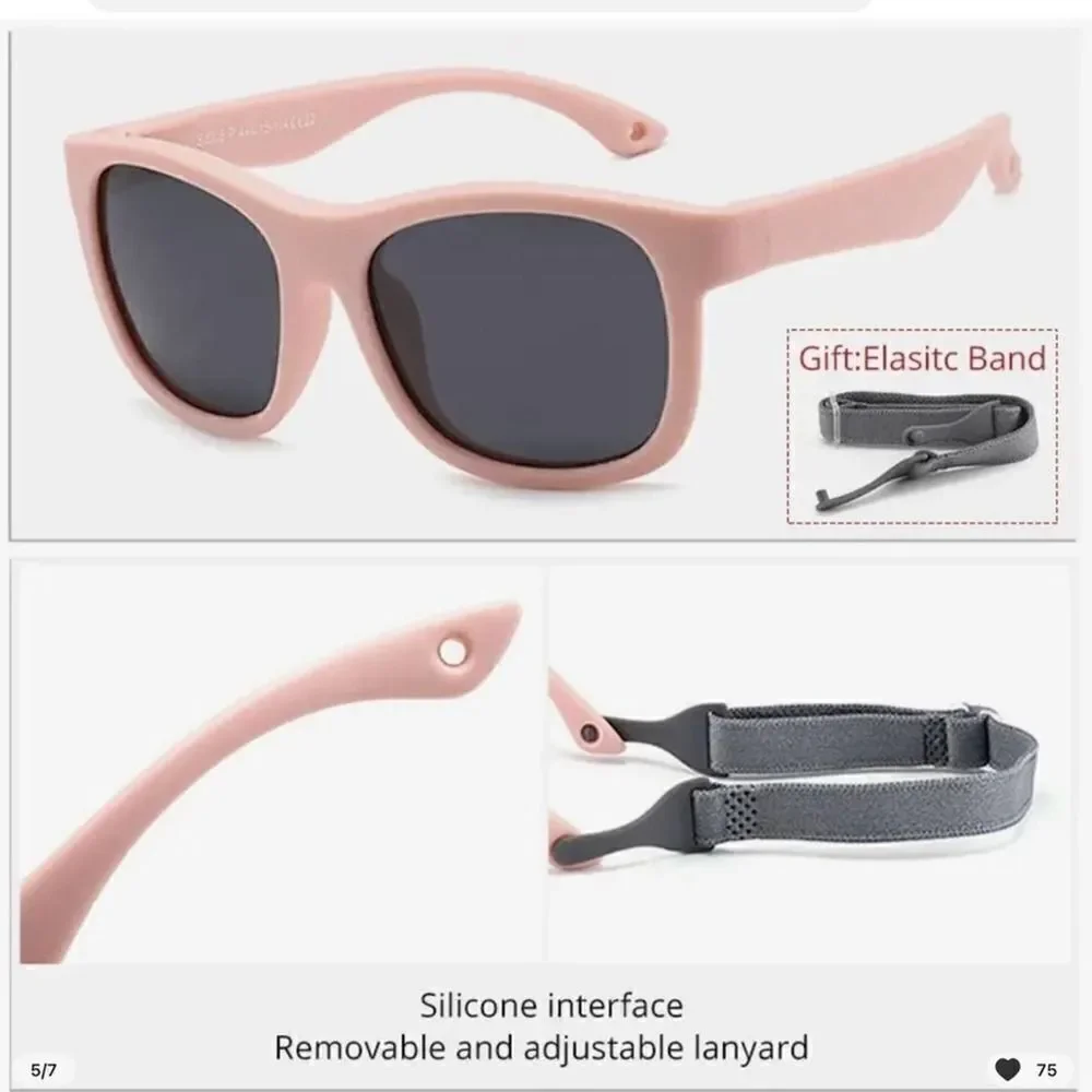 New baby, toddler sunglasses, strap 0-2 years UV400